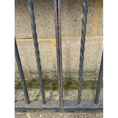 1105 - ORNATE DRIVEWAY GATE, BOTH SECTIONS HAVE BEEN WELDED TOGETHER FOR DISPLAY PURPOSES, 'LITTLE THORNS',... 