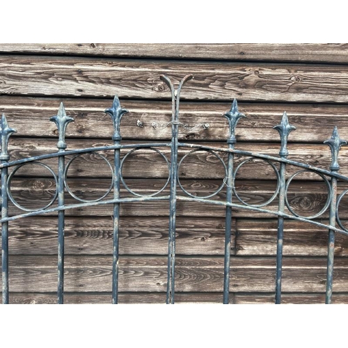 1105 - ORNATE DRIVEWAY GATE, BOTH SECTIONS HAVE BEEN WELDED TOGETHER FOR DISPLAY PURPOSES, 'LITTLE THORNS',... 