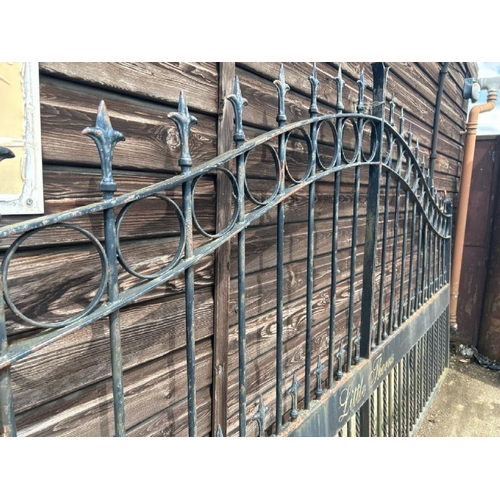 1105 - ORNATE DRIVEWAY GATE, BOTH SECTIONS HAVE BEEN WELDED TOGETHER FOR DISPLAY PURPOSES, 'LITTLE THORNS',... 