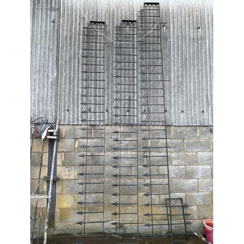 1111 - THREE LARGE WALL RAILING SECTIONS, LARGEST SECTION IS 400CM (L) X 53CM (H) / ALL LOTS ARE LOCATED IN... 