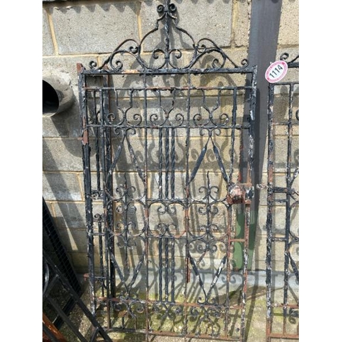 1114 - TWO MATCHING GATE SECTIONS, ONE WITH KEY LOCK AND OTHER WITH DROP LOCK, 185CM (H) X 87CM (W) / ALL L... 