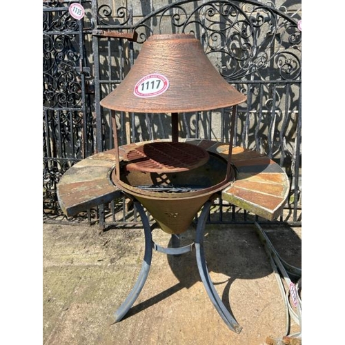 1117 - A GARDEN COOKING/FIREPIT, 120CM (H) / ALL LOTS ARE LOCATED IN SL0 9LG, REGRETFULLY WE DO NOT OFFER S... 