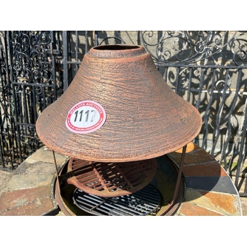 1117 - A GARDEN COOKING/FIREPIT, 120CM (H) / ALL LOTS ARE LOCATED IN SL0 9LG, REGRETFULLY WE DO NOT OFFER S... 