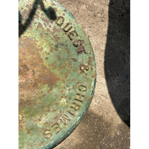 1120 - A CAST IRON GUEST AND CHRIMES ROTHERHAM MANHOLE COVER, 55CM (DIA) / ALL LOTS ARE LOCATED IN SL0 9LG,... 