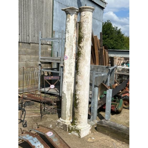 1123 - A PAIR OF RESIN PILLARS, TALLEST IS 228CM (H) / ALL LOTS ARE LOCATED IN SL0 9LG, REGRETFULLY WE DO N... 