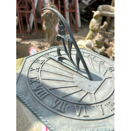 1164 - A RECONSTITUTED STONE SUNDIAL, 65CM (H) / ALL LOTS ARE LOCATED IN SL0 9LG, REGRETFULLY WE DO NOT OFF... 