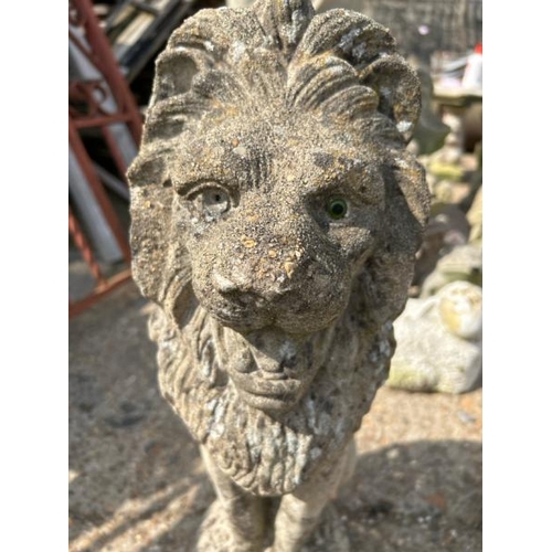 1167 - A RECONSTITUTED STONE SITTING LION, 55CM (H) / ALL LOTS ARE LOCATED IN SL0 9LG, REGRETFULLY WE DO NO... 