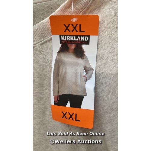 3366 - 7 X LADIES NEW KIRKLAND SIGNATURE CREW NECK SWEATERS / CREAM / XXL