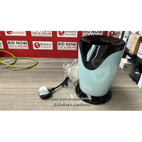 3405 - GILES & POSNER EK0493GSBL ELECTRIC POPCORN MAKER 1200 W, BLUE / PART MISSING SEE IMAGES / UNTESTED /... 