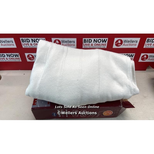 3418 - SILENTNIGHT COMFORT CONTROL ELECTRIC BLANKET - SINGLE 135X72CM / NO POWER / MINIMAL SIGNS OF USE / E... 