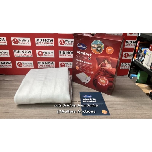 3421 - SILENTNIGHT COMFORT CONTROL ELECTRIC BLANKET - SINGLE 135X72CM / NO POWER / MINIMAL SIGNS OF USE / E... 