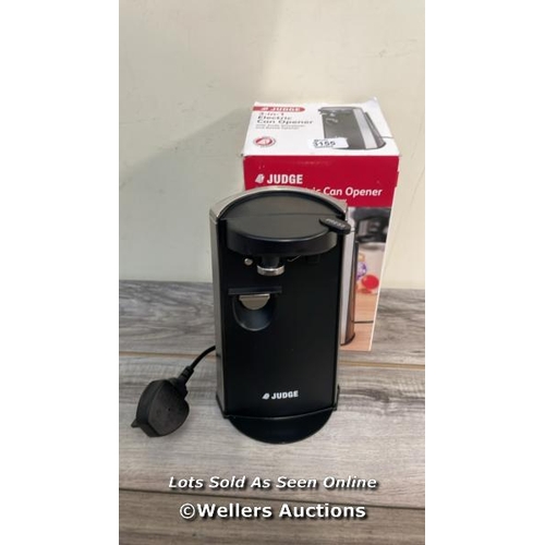 3438 - JUDGE ELECTRICALS 3-IN-1 AUTOMATIC ELECTRIC CAN OPENER / POWERS UP / MINIMAL SIGNS OF USE / H66