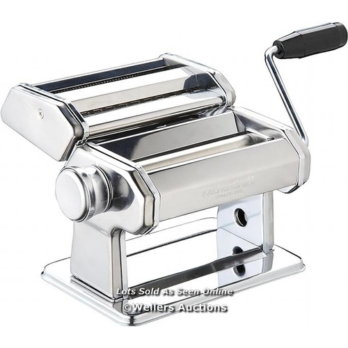 3005 - WORLD OF FLAVOURS PASTA MAKER, MANUAL PASTA MACHINE WITH 9 ADJUSTABLE THICKNESS, ITALIAN DELUXE DOUB... 