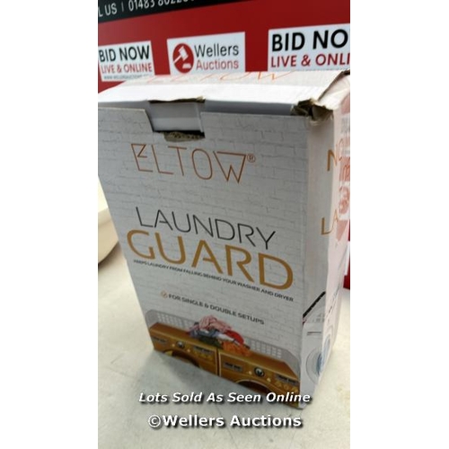 3007 - ELTOW LAUNDRY GUARD, MAGNETIC FENCE FOR WASHER/DRYER TO KEEP CLOTHES FROM FALLING BEHIND / H13