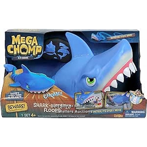 3052 - SKY ROCKET MEGA CHOMP SHARK REMOTE CONTROL TOY WITH SIMPLE TO USE CONTROLLER AND AUTOMATED CHOMPING ... 