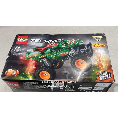 3062 - LEGO TECHNIC MONSTER JAM DRAGON MONSTER TRUCK TOY FOR 7 PLUS YEAR OLD BOYS AND GIRLS, 2IN1 RACING PU... 