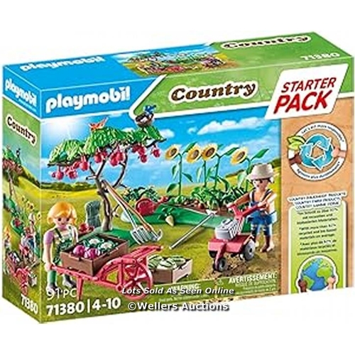 3076 - PLAYMOBIL 71380 COUNTRY VEGETABLE GARDEN STARTER PACK, ORGANIC FARM, SUSTAINABLE TOY, FUN IMAGINATIV... 