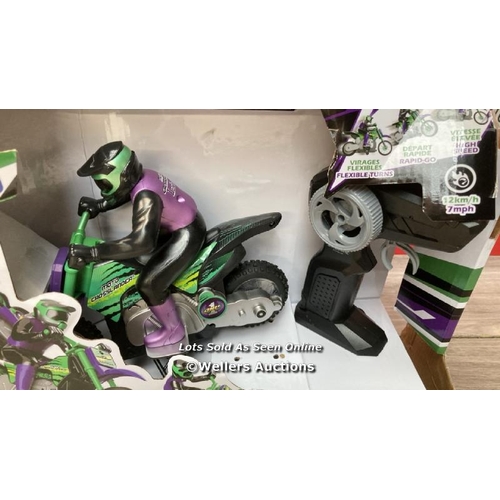 3093 - LEXIBOOK CROSSLANDER RADIO-CONTROLLED OFF-ROAD MOTORCYCLE, UP TO 12KM/H, PERFECT BALANCE, LIGHTING E... 