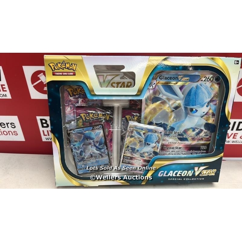 3100 - POKEMON TCG: GLACEON VSTAR SPECIAL COLLECTION (2 ETCHED FOIL PROMO CARDS, 1 FOIL OVERSIZE CARD & 5 B... 