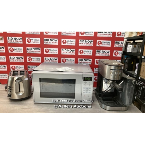 3165 - MICROWAVE, COFFEE MACHINE AND TOASTER / UNTESTED / G37