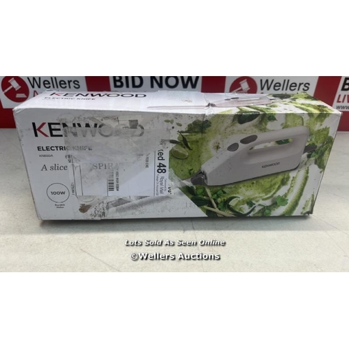 3241 - KENWOOD KN650 ELECTRONIC KNIFE, STAINLESS STEEL BLADES AND FROZEN FOOD BLADES, 100 W, WHITE / E80