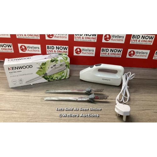 3478 - KENWOOD KN650 ELECTRONIC KNIFE, STAINLESS STEEL BLADES AND FROZEN FOOD BLADES, 100 W, WHITE