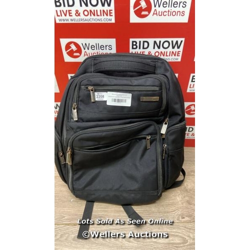 2208 - SAMSONITE MODERN UTILITY BACK PACK / MINIMAL SIGNS OF USE / C26