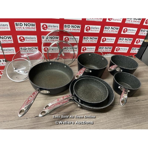 4013 - THE ROCK COOKWARE 10PC. COOKWARE SET / SIGNS OF USE / C40