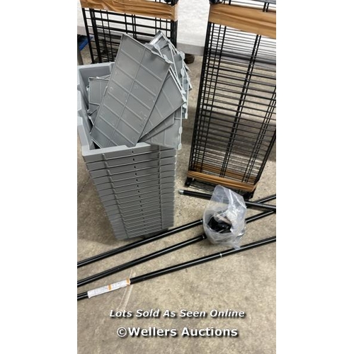 4078 - SEVILLE CLASSICS STORAGE BIN RACK / SEE IMAGES FOR PARTS / P