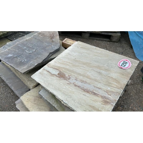 1210 - PALLET OF ASSORTED STONE PAVING AND OFFCUTS / ALL LOTS ARE LOCATED IN SL0 9LG, REGRETFULLY WE DO NOT... 