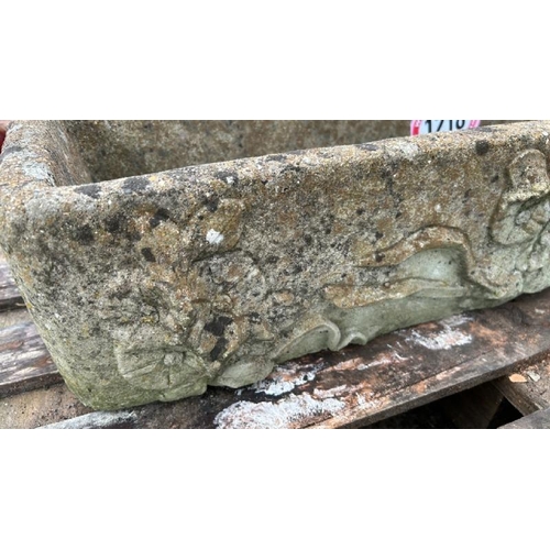 1218 - A RECONSTITUTED STONE TROUGH, 17CM (H) X 75CM (L) X 25CM (D) / ALL LOTS ARE LOCATED IN SL0 9LG, REGR... 