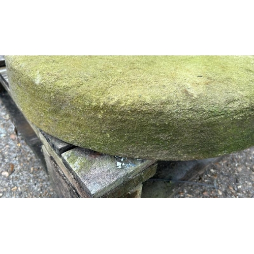 1220 - A LARGE MILL STONE, 51CM (DIA) X 8CM THICK / ALL LOTS ARE LOCATED IN SL0 9LG, REGRETFULLY WE DO NOT ... 