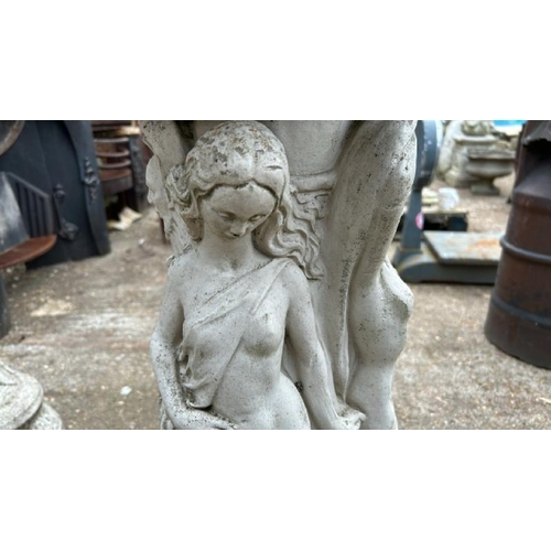 1249 - A RECONSTITUTED STONE BIRDBATH, 78CM (H) X 38CM (DIA) / ALL LOTS ARE LOCATED IN SL0 9LG, REGRETFULLY... 