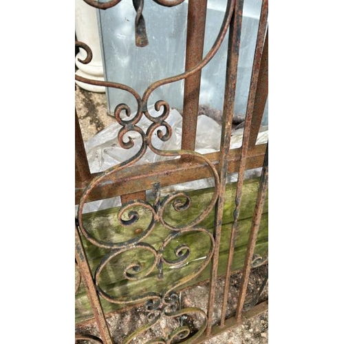 1294 - A PAIR OF CAST AND WROUGHT IRON GATES, 106.5CM (H) X 99CM (W) / ALL LOTS ARE LOCATED IN SL0 9LG, REG... 