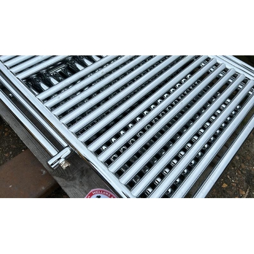 1327 - FOUR MODERN CHROME RADIATORS / ALL LOTS ARE LOCATED IN SL0 9LG, REGRETFULLY WE DO NOT OFFER SHIPPING... 