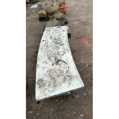 1328 - A RESIN GARDEN BENCH, 47CM (H) X 165CM (H) X 44CM (D) / ALL LOTS ARE LOCATED IN SL0 9LG, REGRETFULLY... 