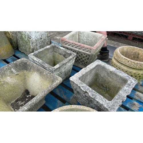 1332 - SIX RECONSTITUTED STONE PLANTERS / ALL LOTS ARE LOCATED IN SL0 9LG, REGRETFULLY WE DO NOT OFFER SHIP... 