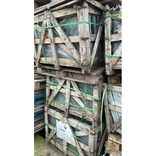 1341 - EIGHT CRATES OF SAWN GREEN SLATE TILES, APPROX X200 TILES IN TOTAL, 90CM X 60CM X 2CM THICK / ALL LO... 