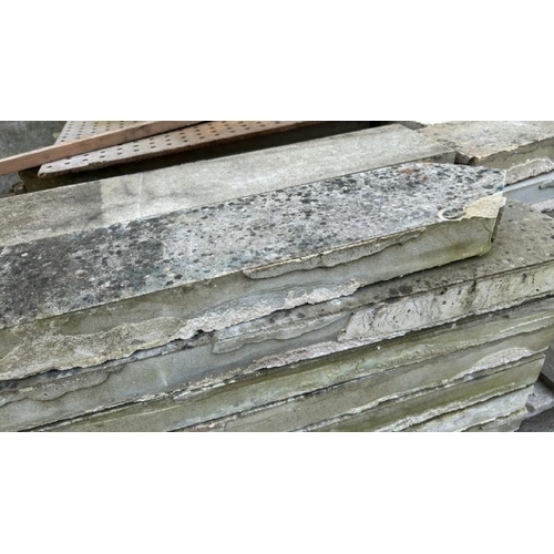 1343 - A PALLET OF NARROW STONE PAVING, EACH PIECE APPROX 60CM (L) X 14CM (W) X 5CM THICK, APPROX X80 PIECE... 