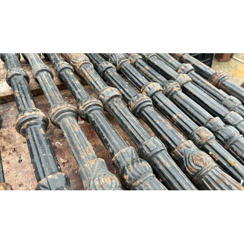 1347 - ELEVEN ANTIQUE CAST IRON SPINDLES, EACH APPROX 50CM (L) / ALL LOTS ARE LOCATED IN SL0 9LG, REGRETFUL... 