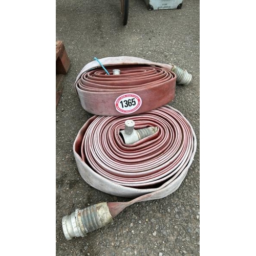 1365 - TWO FIRE HOSES / ALL LOTS ARE LOCATED IN SL0 9LG, REGRETFULLY WE DO NOT OFFER SHIPPING, BUYERS MUST ... 