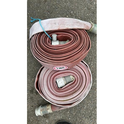1365 - TWO FIRE HOSES / ALL LOTS ARE LOCATED IN SL0 9LG, REGRETFULLY WE DO NOT OFFER SHIPPING, BUYERS MUST ... 