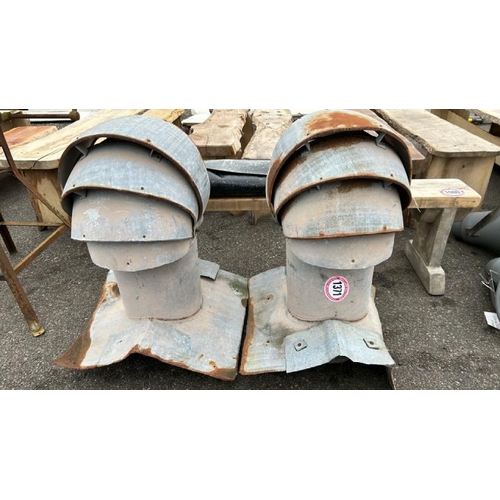 1371 - A PAIR OF GALVANISED INDUSTRIAL ROOF VENTS / ALL LOTS ARE LOCATED IN SL0 9LG, REGRETFULLY WE DO NOT ... 