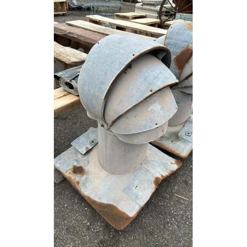 1371 - A PAIR OF GALVANISED INDUSTRIAL ROOF VENTS / ALL LOTS ARE LOCATED IN SL0 9LG, REGRETFULLY WE DO NOT ... 