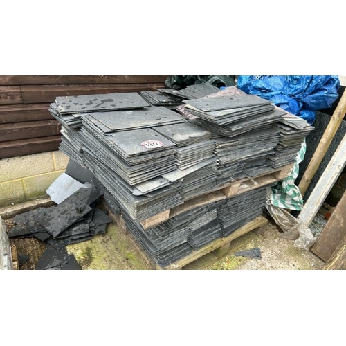 1377 - A LARGE QUANTITY OF ROOFING SLATE, ACROSS TWO PALLETS / ALL LOTS ARE LOCATED IN SL0 9LG, REGRETFULLY... 