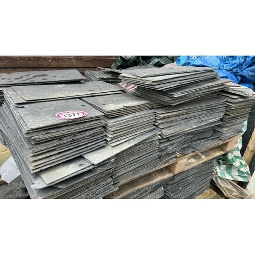 1377 - A LARGE QUANTITY OF ROOFING SLATE, ACROSS TWO PALLETS / ALL LOTS ARE LOCATED IN SL0 9LG, REGRETFULLY... 