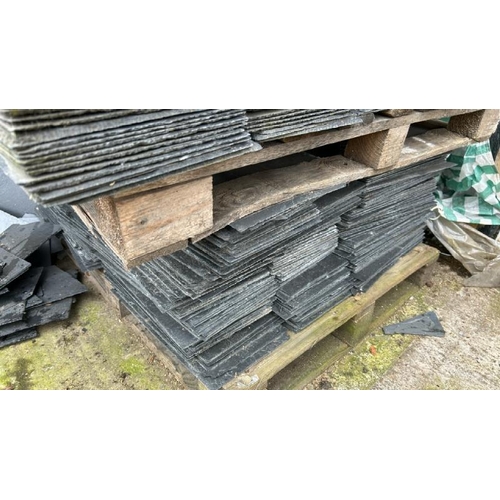 1377 - A LARGE QUANTITY OF ROOFING SLATE, ACROSS TWO PALLETS / ALL LOTS ARE LOCATED IN SL0 9LG, REGRETFULLY... 
