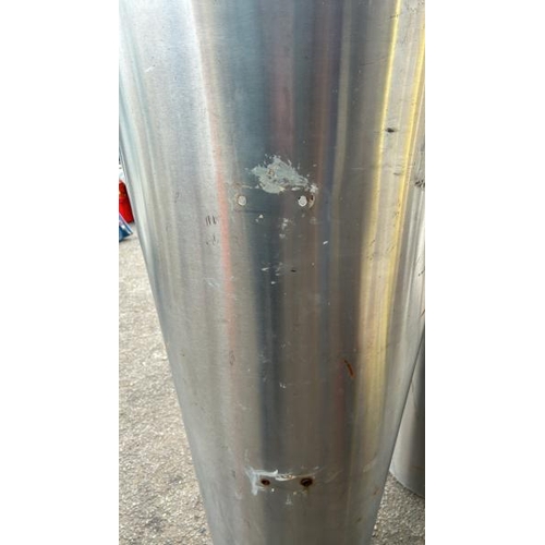 1409 - TWO STAINLESS STEEL 'ANTIQUES & COLLECTABLES' STOREFRONT SIGNS, 135CM (H) / ALL LOTS ARE LOCATED IN ... 