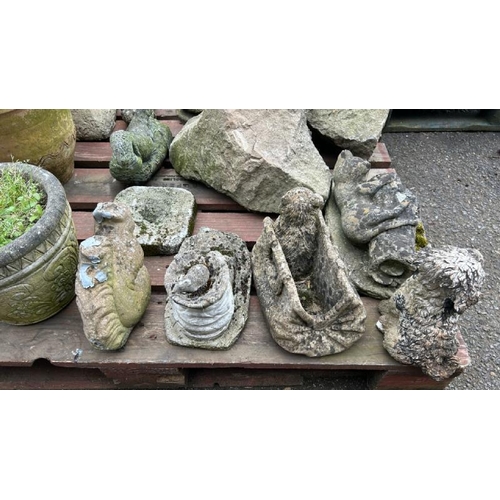 1414 - A PALLET OF STONEWARE INCL. ORNAMENTS, PLANTERS AND MORE / ALL LOTS ARE LOCATED IN SL0 9LG, REGRETFU... 