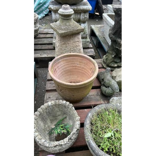 1414 - A PALLET OF STONEWARE INCL. ORNAMENTS, PLANTERS AND MORE / ALL LOTS ARE LOCATED IN SL0 9LG, REGRETFU... 